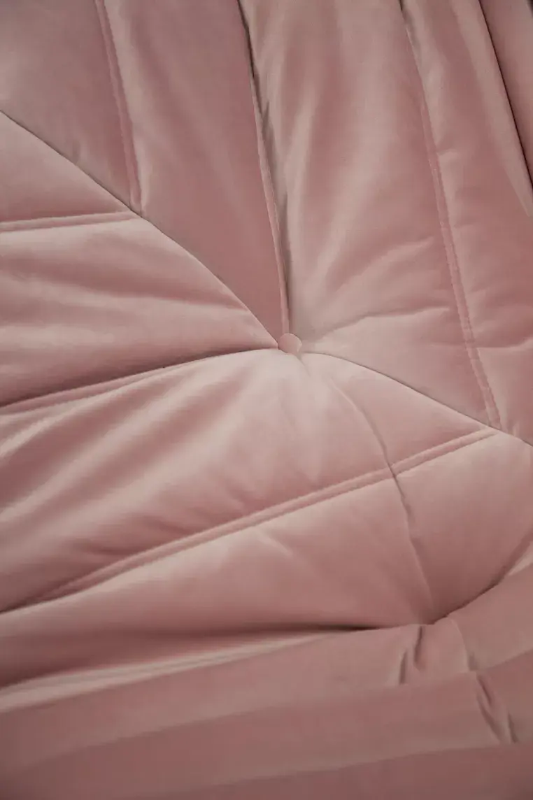 Togo Corner Sofa Velvet Light Pink 8