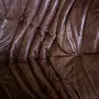 Togo Corner Sofa Pull-Up Leather Walnut Brown 7