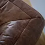 Togo Corner Sofa Pull-Up Leather Walnut Brown 4