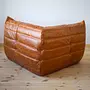 Togo Corner Sofa Pull-Up Leather Pine Brown 2