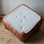 Togo Corner Sofa Pull-Up Leather Peach Brown 7