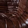 Togo Corner Sofa High Gloss Leather Dark Brown 5