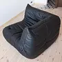 Togo Corner Sofa Madras Leather Black 2