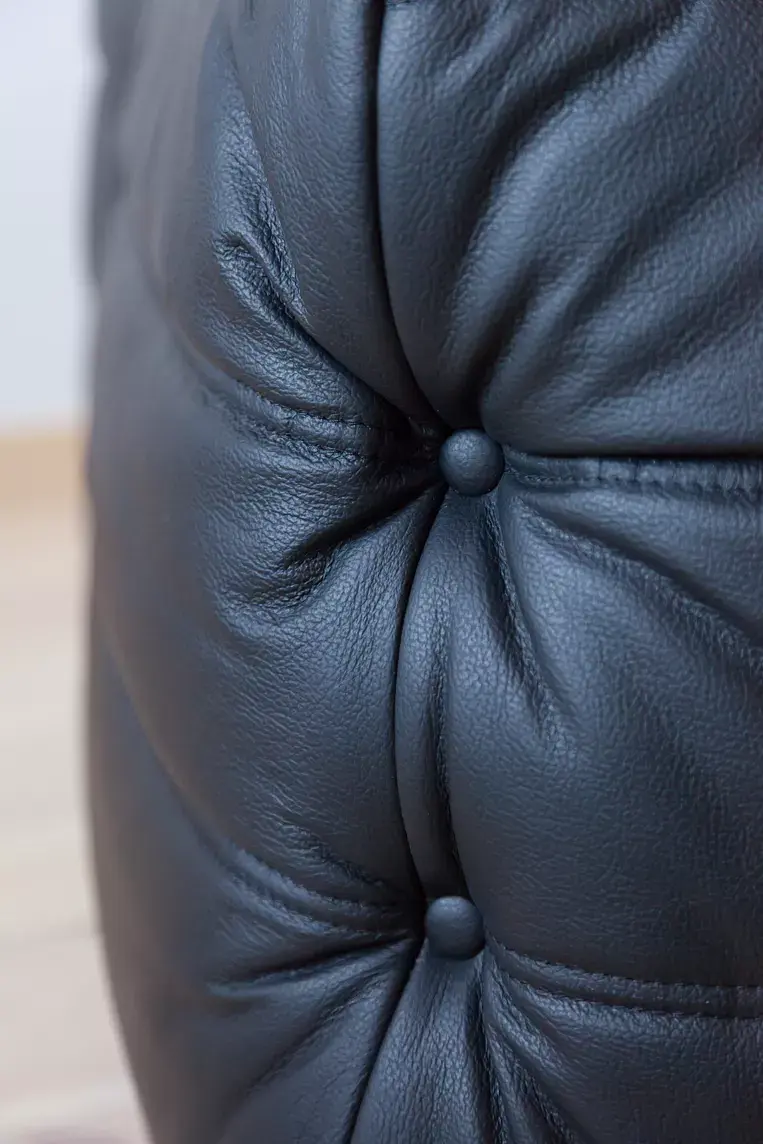 Togo Corner Sofa Madras Leather Black 9