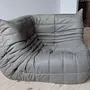 Togo Corner Sofa Madras Leather Ash Grey 4