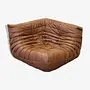 Togo Ecksofa Pull-Up-Leder Tabakbraun 0