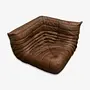 Togo Ecksofa Leder Braun 0