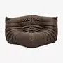 Togo Ecksofa Leder Braun 0