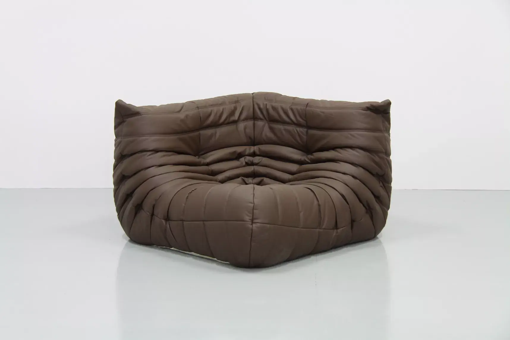 Togo Ecksofa Leder Braun 4