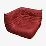 Togo Ecksofa Leder Rot 0