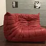 Togo Ecksofa Leder Rot 1