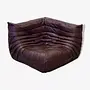 Togo Corner Sofa Pull-Up Leather Chocolate Brown 0