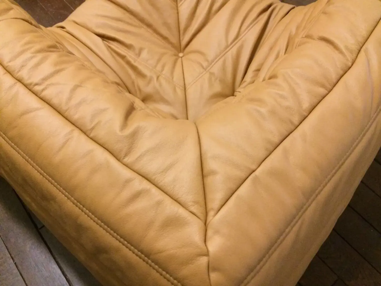 Togo Ecksofa Leder Beige 5