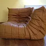Togo Ecksofa Leder Beige 1