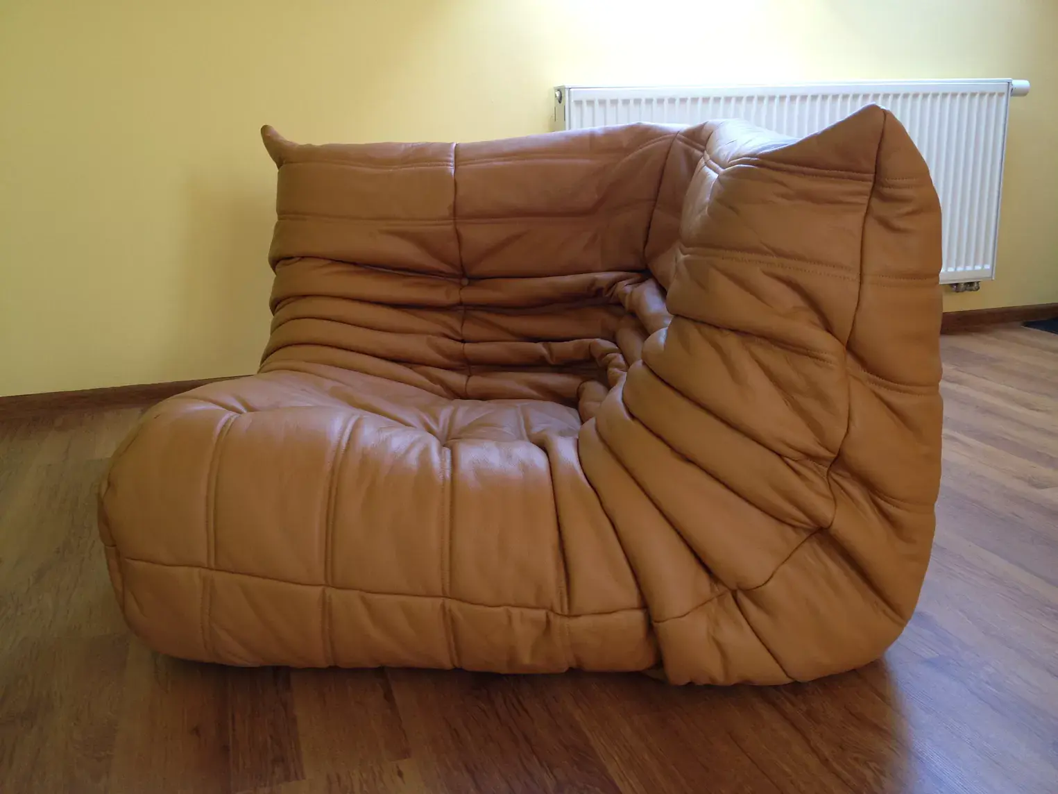 Togo Ecksofa Leder Beige 1