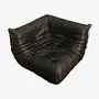 Togo Ecksofa Leder Schwarz 0