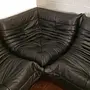 Togo Ecksofa Leder Schwarz 2