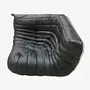 Togo Ecksofa Leder Schwarz 0