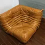Togo Ecksofa Glattleder Cognac Braun 4