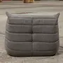 Togo Sessel und Ottoman Set Webstoff Warmgrau 4