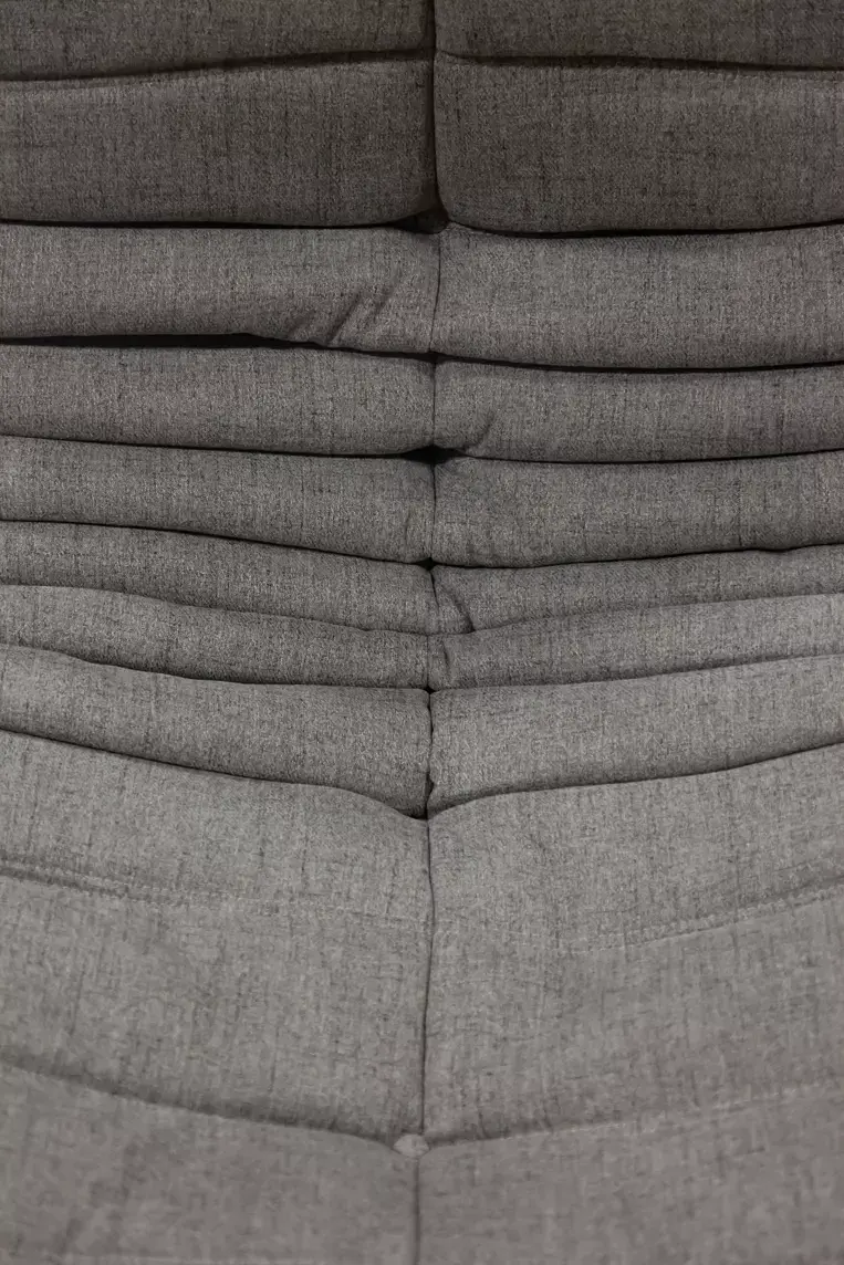 Togo armchair and ottoman set fabric warm grey 9