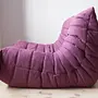 Togo Sessel und Ottoman Set Textil Aubergine 2
