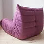 Togo Sessel und Ottoman Set Textil Aubergine 3