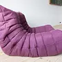 Togo Sessel und Ottoman Set Textil Aubergine 4