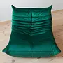 Togo Armchair and Ottoman Set Velvet Emerald Green 2