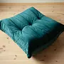 Togo Armchair and Ottoman Set Velvet Petrol 7