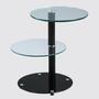 Beistelltisch Glas und Metall Schwarz  1