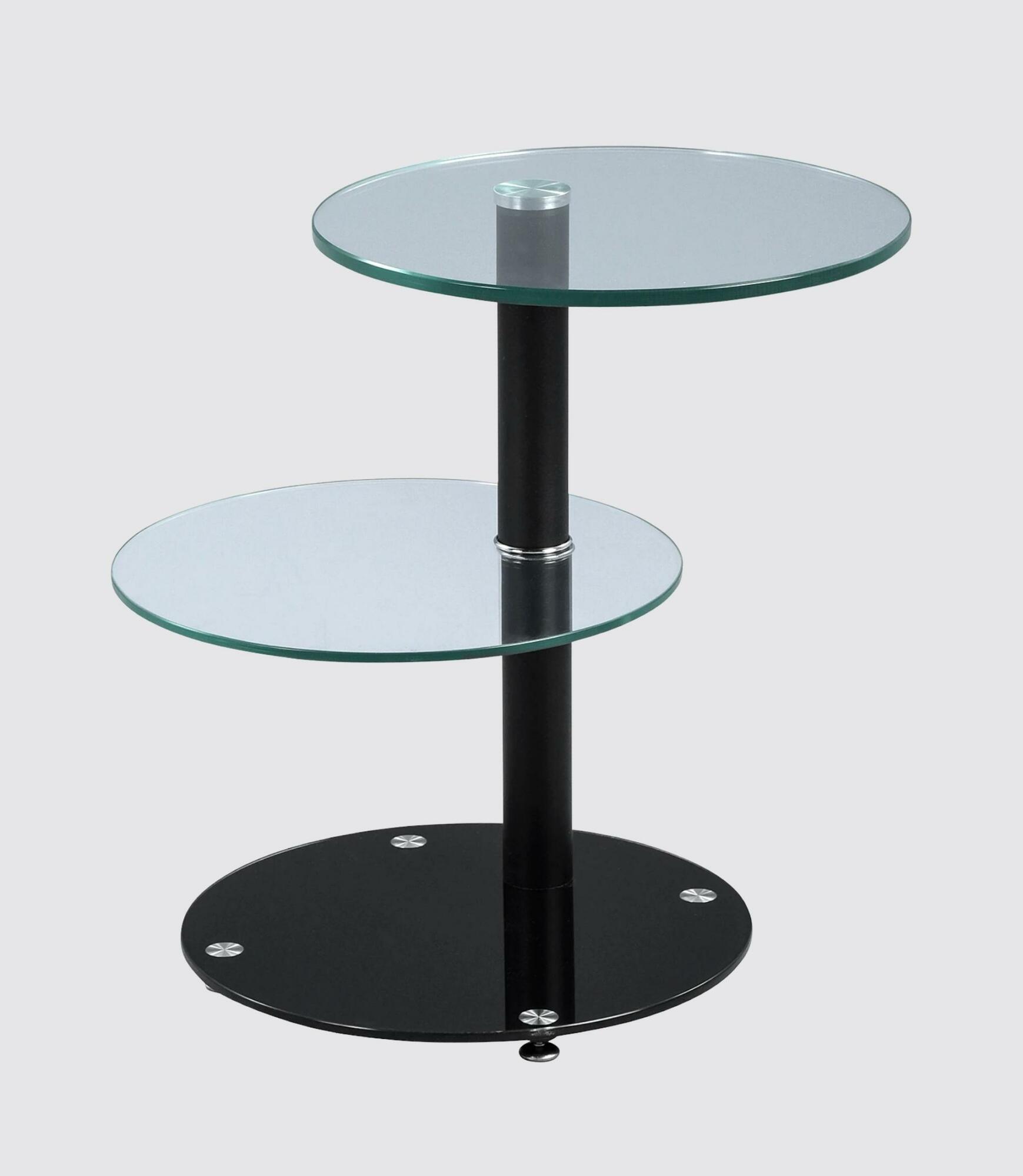 Beistelltisch Glas und Metall Schwarz  1