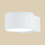 LED-Wandleuchte Lacapo Metall 1-flammig Matt Weiß 1