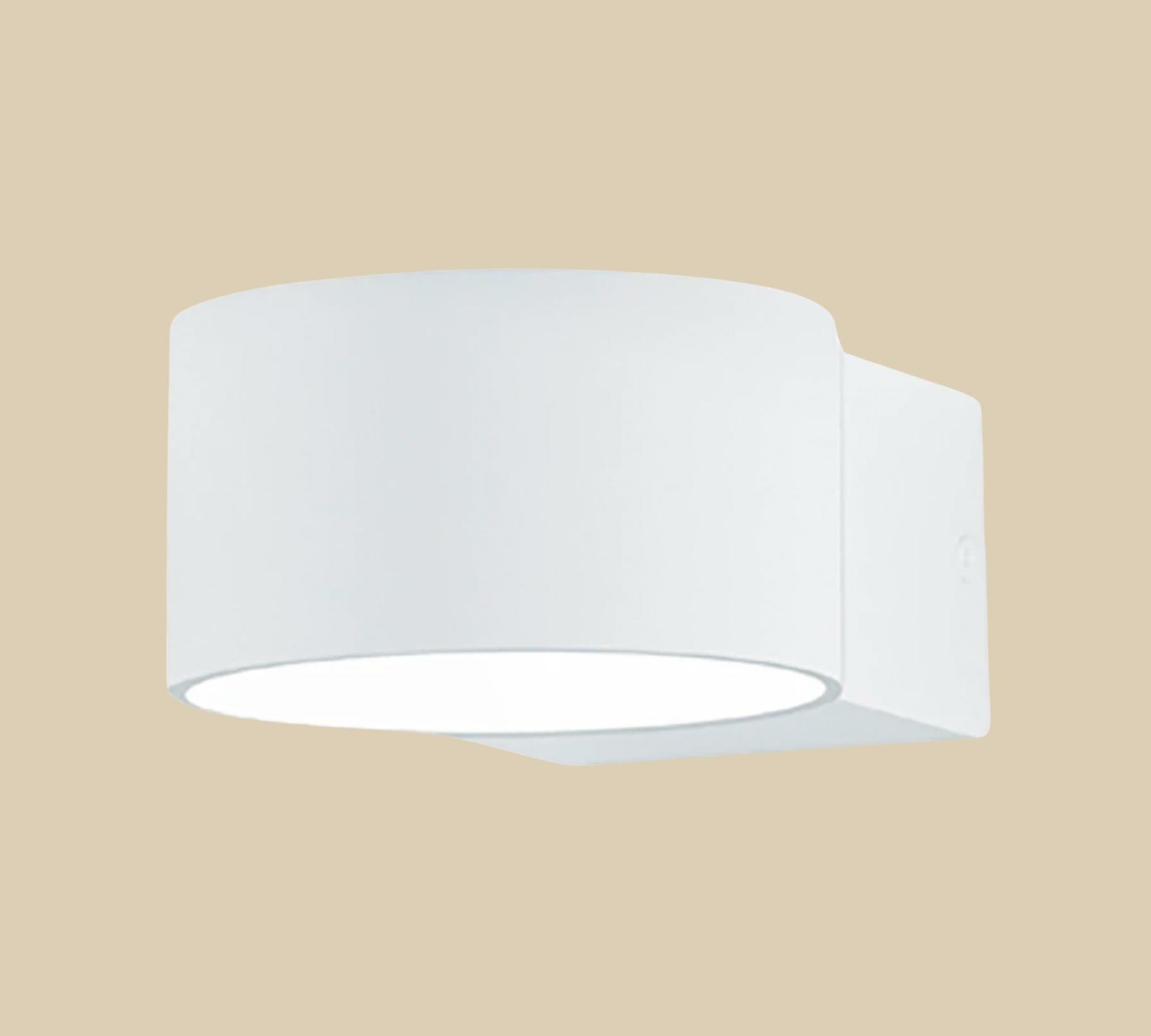 LED-Wandleuchte Lacapo Metall 1-flammig Matt Weiß 1