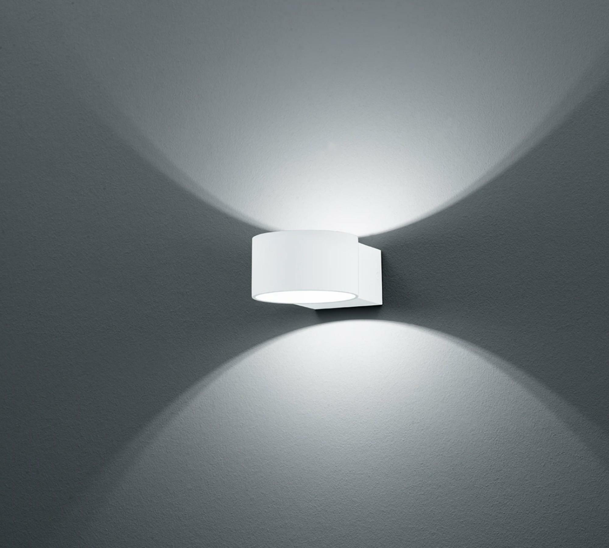 LED-Wandleuchte Lacapo Metall 1-flammig Matt Weiß 2