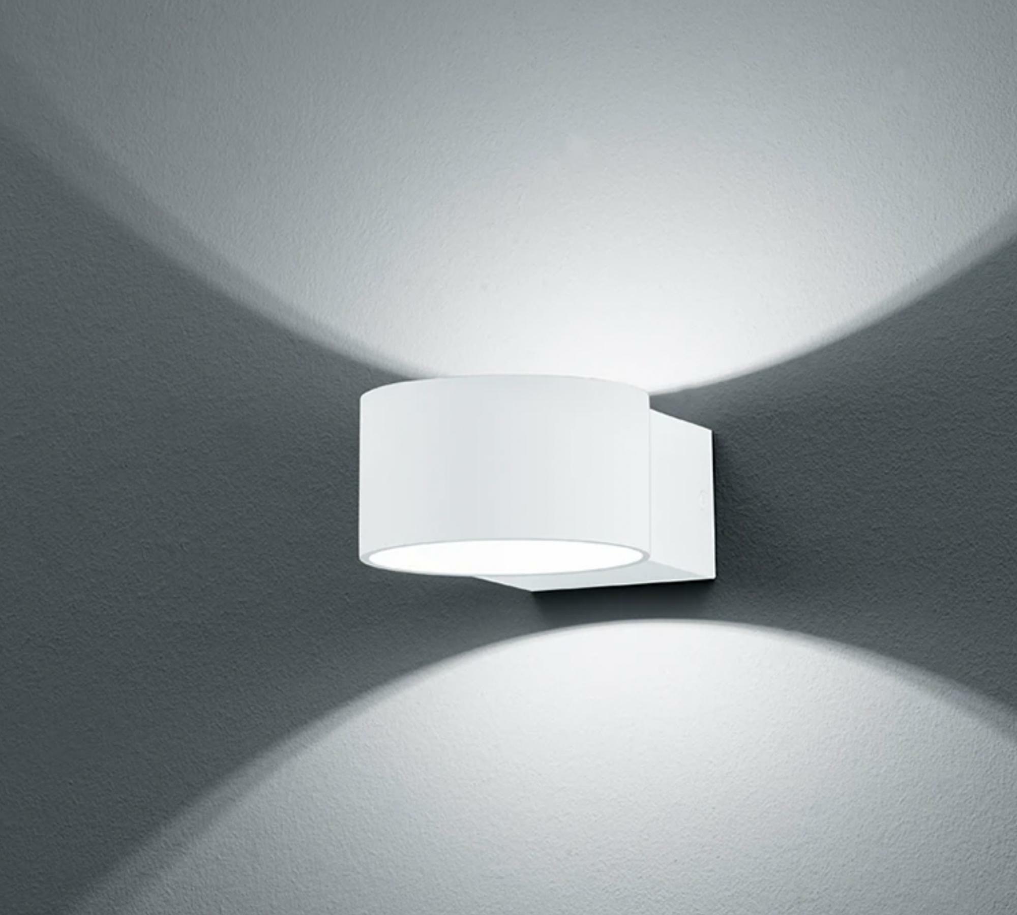 LED-Wandleuchte Lacapo Metall 1-flammig Matt Weiß 0