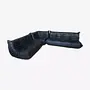 Togo Lounge Set 3-pc. Madras Leather Black 0