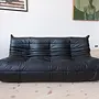 Togo Lounge Set 3-pc. Madras Leather Black 1