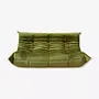 Togo Sofa 3-seater velvet olive green 0