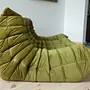 Togo Sofa 3-seater velvet olive green 4