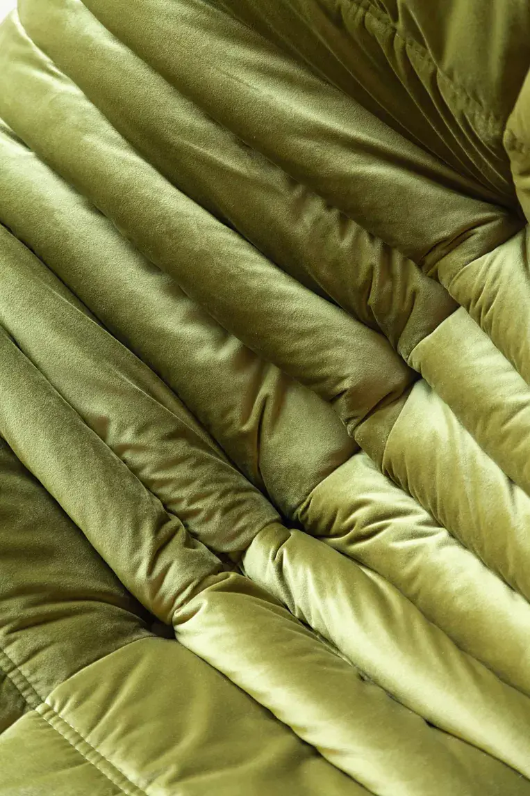 Togo Sofa 3-seater velvet olive green 8