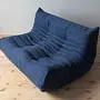 Togo Lounge Set 3-pc. Textile Navy Blue 5