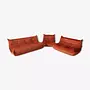Togo Lounge Set 3-tlg. Samt Orange 0