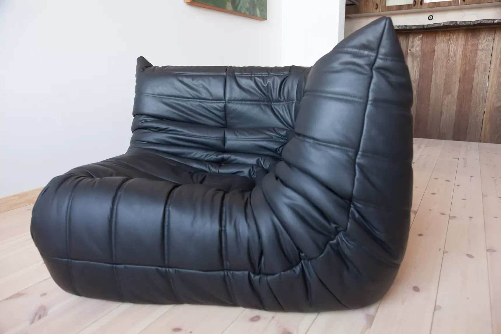 Togo Lounge Set 3-pc. Madras Leather Black 5