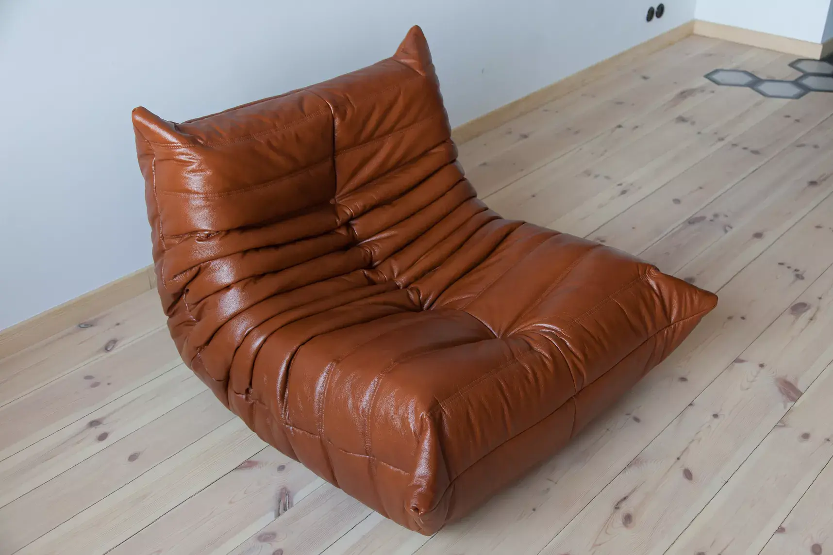 Togo Lounge Set 3-pc. High-gloss leather whisky brown 8