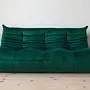 Togo Sofa 3-Sitzer Samt Smaragdgrün 1
