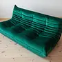 Togo Sofa 3-Sitzer Samt Smaragdgrün 2