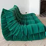 Togo Sofa 3-Sitzer Samt Smaragdgrün 5