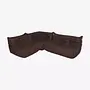 Togo Lounge Set 3-pc. Madras Leather Brown 0