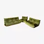 Togo Lounge Set 3-pc. Velvet Olive Green 0
